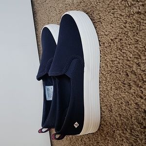 Womens Sperry Top sider 7 slip on navy blue